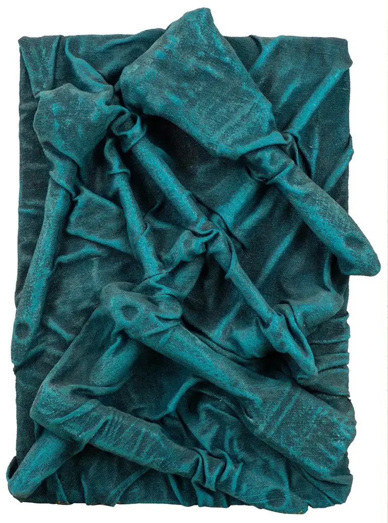 Opera Accumulazioni blu 32x24 cm tecnica mista di Bruno Florio